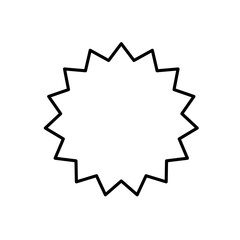 Fototapeta na wymiar Starburst line sticker vector icon