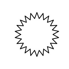 Starburst line sticker vector icon