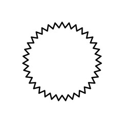 Starburst line sticker vector icon