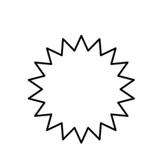 Starburst line sticker vector icon