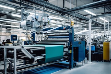 This compelling image encapsulates the dynamic essence of the Fourth Industrial Revolution, highlighting groundbreaking technological advancements and their impact on industry