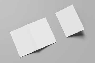 Blank white bifold mockup