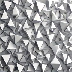 Abstract background - 3d white triangles and volumetric shapes