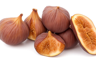 Obraz premium Sweet dried figs isolated on white background