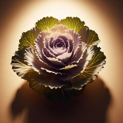 head of cabbage on simple background

