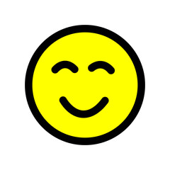smiley emoji face flat style
