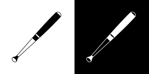 Baseball bat icon.  Sport icon. Baseball. Black icon