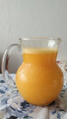 orange juice and jug