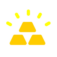 stack of gold. illustration of golden slab piles, mine, yellow gem stones, royal wealth