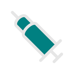 medical syringe with needle. vaccine injection.