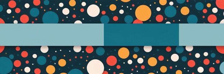 Pattern with multicolored circles and a line in the center.