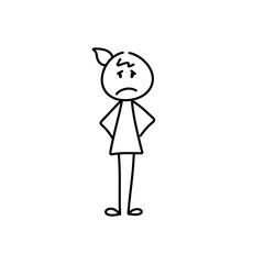 Hand drawn stick figure people