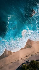  View of the ocean and wild beach from above © john