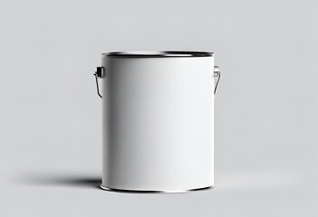 Paint can mockup isolated, metal container paint