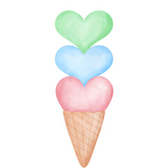 Ice crem shape heart