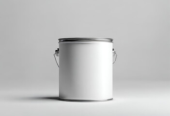 Paint can mockup isolated, metal container paint