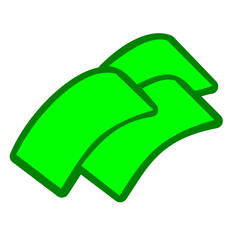 stack of banknotes. Green banknote bill.