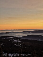 sunset in the mountains
