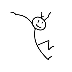 Hand drawn stickman vector