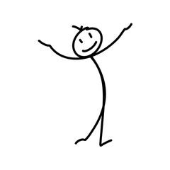 Hand drawn stickman vector