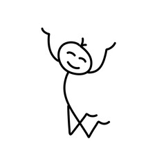 Hand drawn stickman vector