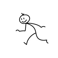 Hand drawn stickman vector