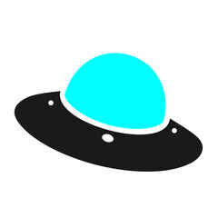 UFO. unidentifying flying object alien spacecraft vector graphics 