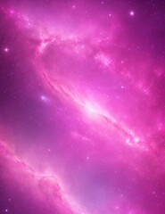 Obraz premium A cosmic wallpaper with a pink-themed galaxy, featuring swirling nebula