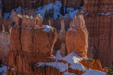 Scenic Bryce Canyon National Park Utah Winter Landscape