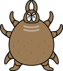 ポップなダニのイラスト