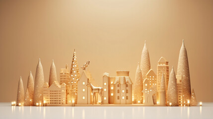 Golden festive city design layout 