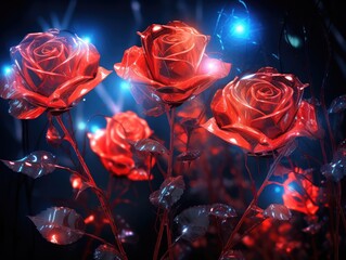 red rose petals