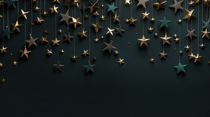 Black starry background decorations