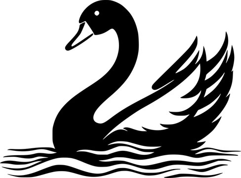 recommend clip art: Swan - High Quality Vector Logo - Vector illustration ideal for T-shirt graphic