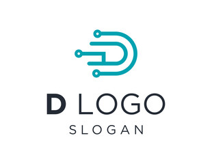The logo design is about D Letter and was created using the Corel Draw 2018 application with a white background.