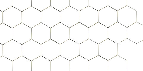 Abstract background with seamless geometric pattern . Geometry pattern hexagon. Hexagonal netting. seamless background with 3d illustration. structure futuristic white background and Embossed Hexagon.