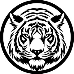Tiger | Minimalist and Simple Silhouette - Vector illustration