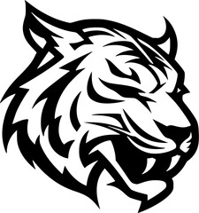 Obraz premium Tiger | Minimalist and Simple Silhouette - Vector illustration