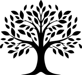 Tree of Life | Minimalist and Simple Silhouette - Vector illustration