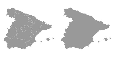 Fototapeta premium Spain regions map. Vector illustration.