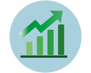 The price graph is up., business concepts for  feature flat designs and line art