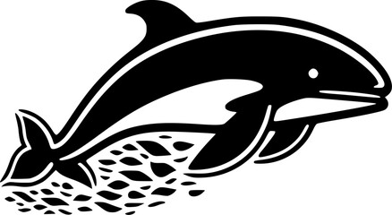 Fototapeta premium Whale | Minimalist and Simple Silhouette - Vector illustration