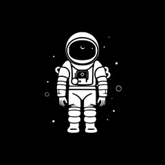 Astronaut | Minimalist and Simple Silhouette - Vector illustration