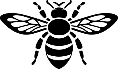 Bee - Minimalist and Flat Logo - Vector illustration