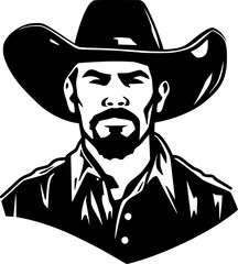 Cowboy - High Quality Vector Logo - Vector illustration ideal for T-shirt graphic
