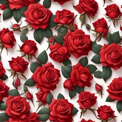 Beautiful natural red roses pattern background image
