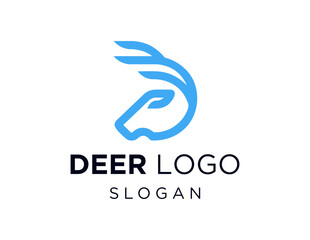 The logo design is about Deer and was created using the Corel Draw 2018 application with a white background.