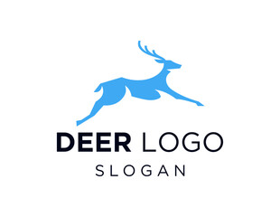 The logo design is about Deer and was created using the Corel Draw 2018 application with a white background.