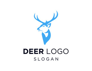 The logo design is about Deer and was created using the Corel Draw 2018 application with a white background.