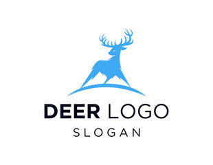The logo design is about Deer and was created using the Corel Draw 2018 application with a white background.